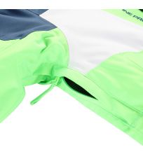 Detská lyžiarska bunda s PTX membránou DEARO ALPINE PRO neon green gecko