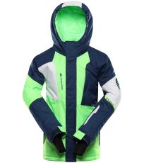 Detská lyžiarska bunda s PTX membránou DEARO ALPINE PRO neon green gecko