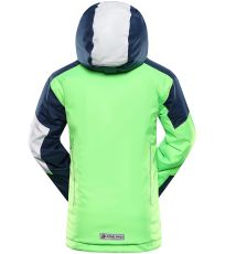 Detská lyžiarska bunda s PTX membránou DEARO ALPINE PRO neon green gecko