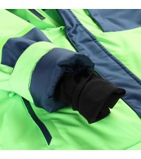 Detská lyžiarska bunda s PTX membránou DEARO ALPINE PRO neon green gecko