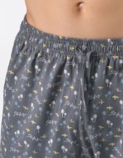 Pánske krátke pyžamo 79190P GINA sv.sivá-tm.sivá