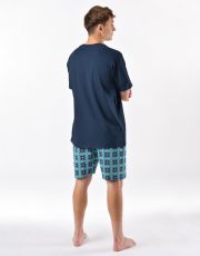 Pánske krátke pyžamo 79198P GINA sladkého drievka mesiac