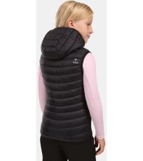 Dievčenská zateplená vesta TOMM-JG KILPI Čierna