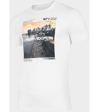 Pánske tričko H4L22-TSM013 4F WHITE