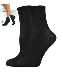 Silonové ponožky COTTON 60 DEN Lady B nero