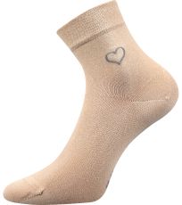 Dámske ponožky s voľným lemom - 3 páry Filiona Lonka béžová