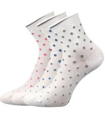 Dámske ponožky s voľným lemom - 3 páry Flagran Lonka mix B