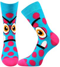 Detské vzorované ponožky - 2-3 páry Ksichtik Boma mix B - holka