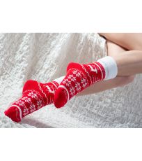 Unisex ponožky vlnené Norway Boma červená