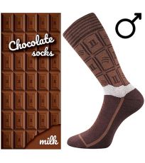 Unisex trendy ponožky Chocolate Lonka MILK pánske