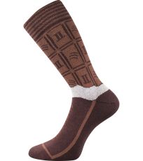 Unisex trendy ponožky Chocolate Lonka MILK pánske