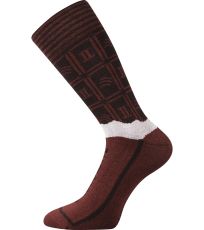 Unisex trendy ponožky Chocolate Lonka DARK pánske
