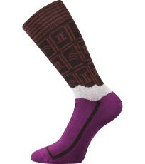 Unisex trendy ponožky Chocolate Lonka DARK dámske