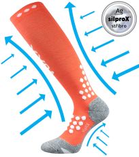 Unisex kompresné podkolienky Marathon VoXX® lososová