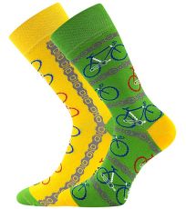 Unisex trendy ponožky Doble Sólo Lonka vzor 01 - kolesá