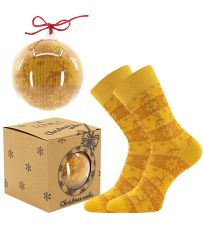 Unisex ponožky s vianočným motívom Elfi Lonka zlatá