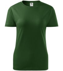 Dámske tričko Classic New Malfini fľaškovo zelená