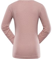 Detské tričko s dlhým rukávom BOGRO ALPINE PRO pale mauve