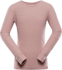 Detské tričko s dlhým rukávom BOGRO ALPINE PRO pale mauve